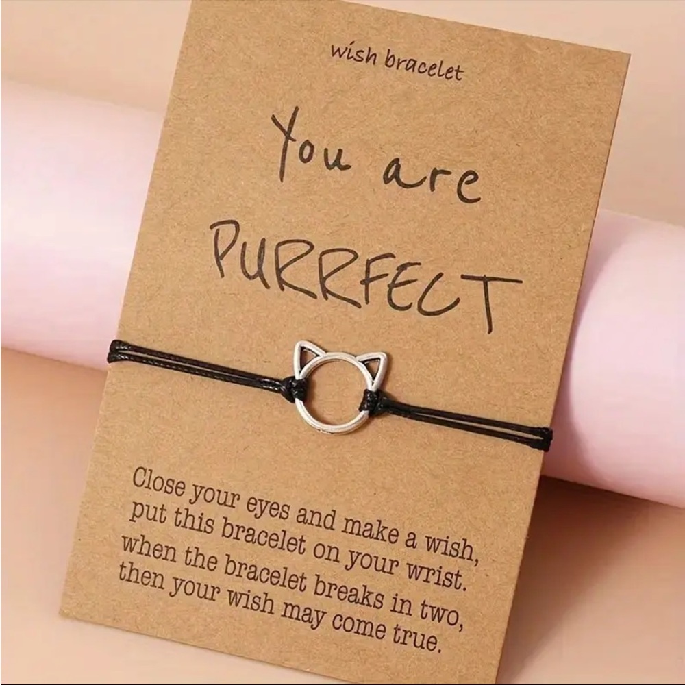 🛍️Silver Cat Ear Wish Bracelet